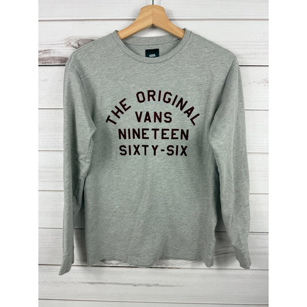 Men's Vans Off The‎ Wall Velvety Letters Long Sleeve Shirt Small